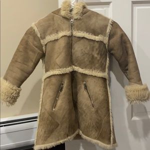 Brown faux fur coat
